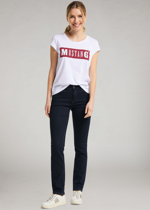 Damskie Spodnie Dzinsowe Mustang Julia 590 Dark Blue - 0553-5574-590