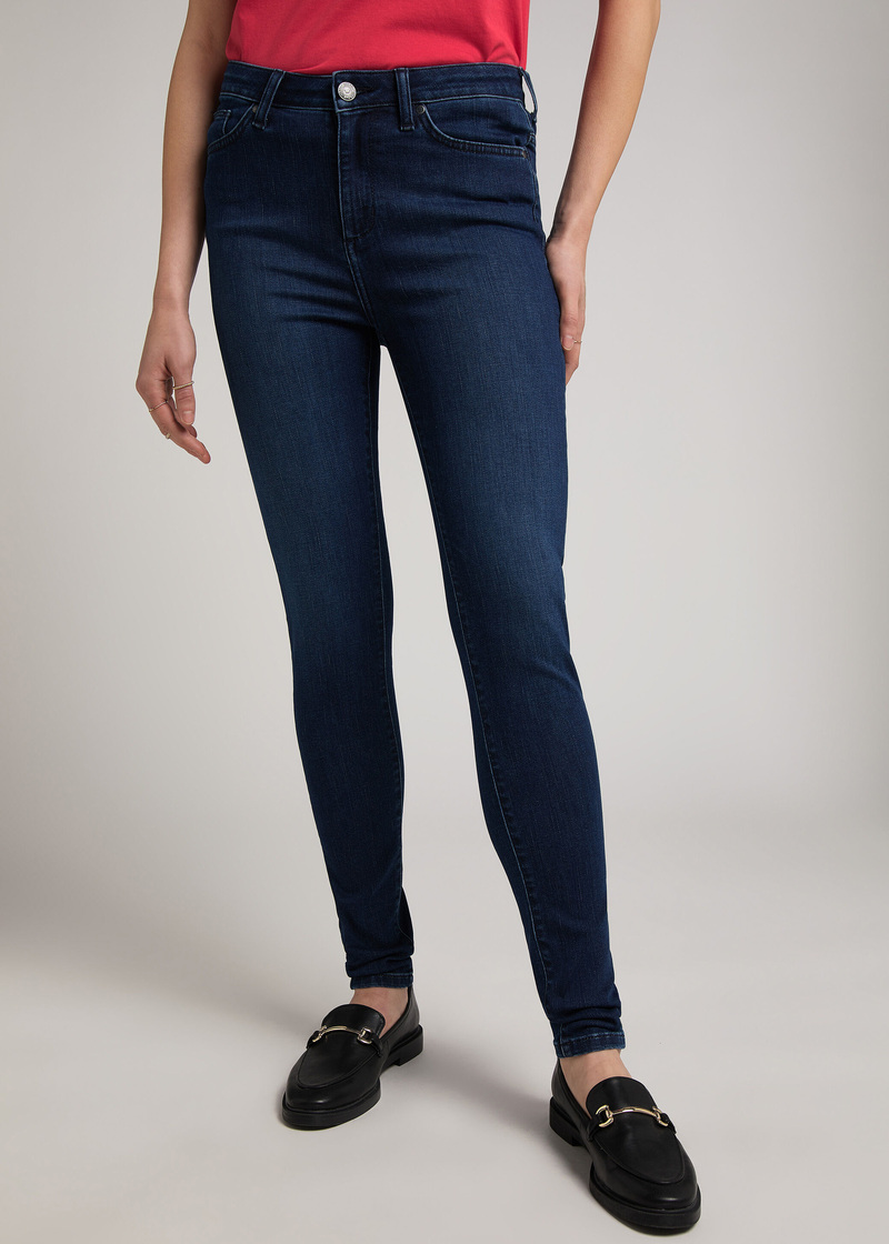Damskie Spodnie Dzinsowe Mustang Zoe Super Skinny Denim Blue - 1011995-5000-880