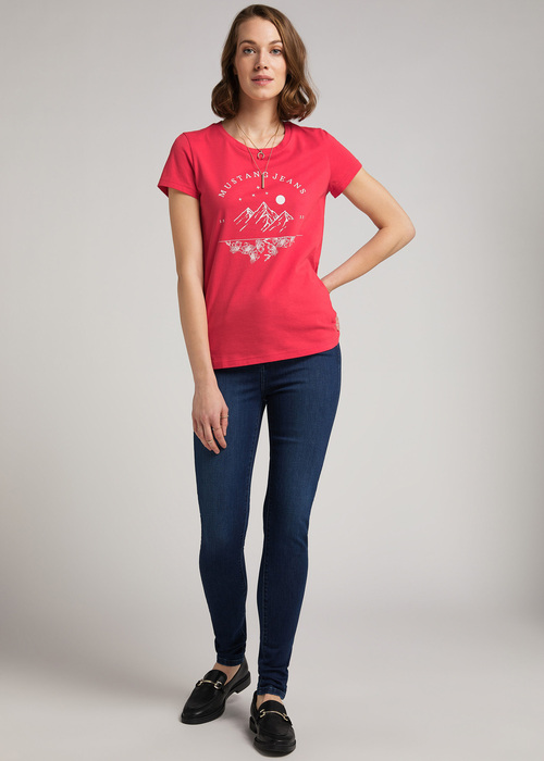 Damskie Spodnie Dinsowe Mustang Zoe Super Skinny Denim Blue - 1011995-5000-880