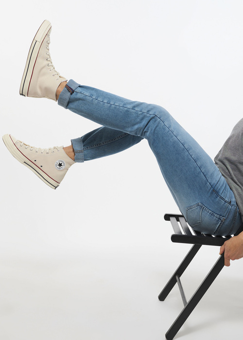 Meskie Spodnie Dzinsowe Mustang Oregon Tapered Denim Blue - 1012181-5000-702