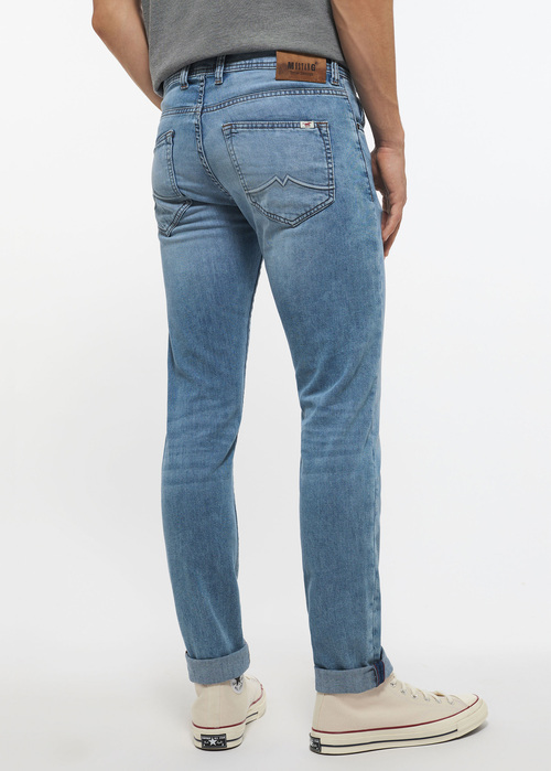 Meskie Spodnie Dzinsowe Mustang Oregon Tapered Denim Blue - 1012181-5000-702