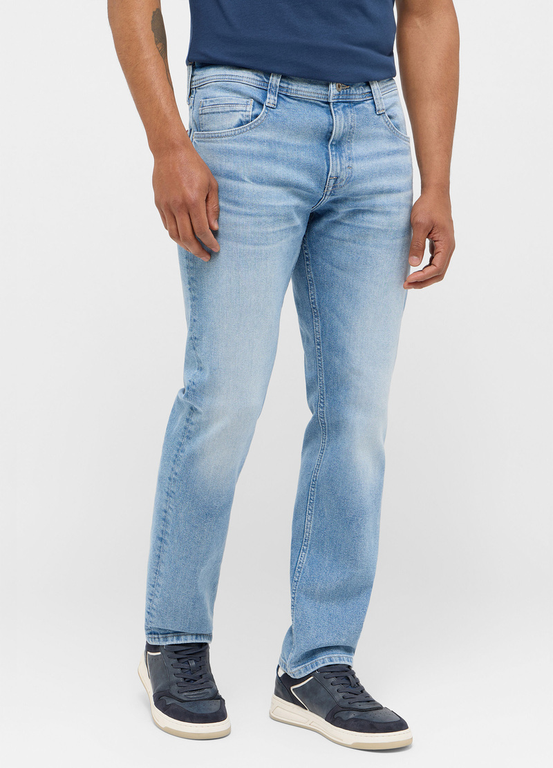 Meskie Spodnie Dzinsowe Mustang Jeans Denver Straight Denim Blue - 1014878-5000-414