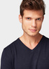 Meska Bluza Tom Tailor Basic V Neck Sweater Knitted Navy Melange - 1012820-13160
