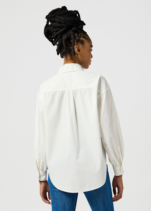 Damska Koszula Materialowa Wrangler Cool Girl Shirt Worn White - 112356731