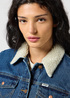 Damska Kurtka Dzinsowa Wrangler Heritage Sherpa Jacket Washed - 112355410