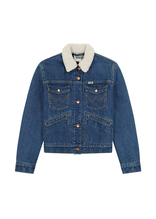 Damska Kurtka Dinsowa Wrangler Heritage Sherpa Jacket Washed - 112355410