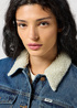 Damska Kurtka Dzinsowa Wrangler Heritage Sherpa Jacket Washed - 112355410