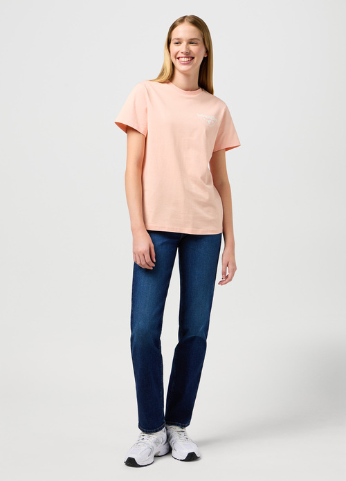 Damskie Spodnie Dzinsowe Wrangler Straight Dark Wash - 112351899