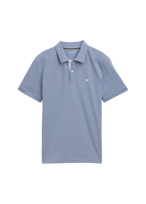 Meska Koszulka Polo Tom Tailor Basic Polo With Contrast Dove Blue - 1031006-37533