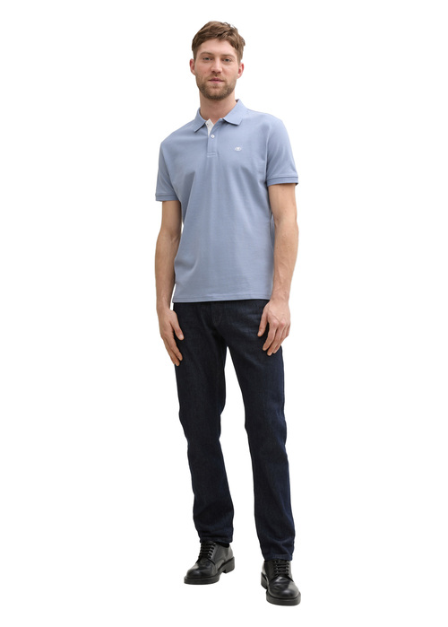 Meska Koszulka Polo Tom Tailor Basic Polo With Contrast Dove Blue - 1031006-37533
