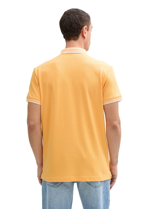 Meska Koszulka Polo Tom Tailor Piqu Polo Shirt With Stretch Peachy Orange - 1045629-37103