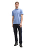 Meska Koszulka Polo Tom Tailor Piqu Polo Shirt With Stretch Sapphire Blue Two Tone Pique - 1045629-37705