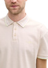 Tom Tailor Piqu Polo Shirt With Stretch Light Cashew Beige Two Tone - 1045629-38207 Tom Tailor Piqu Polo Shirt With Stretch Light Cashew Beige Two Tone - 1045629-38207