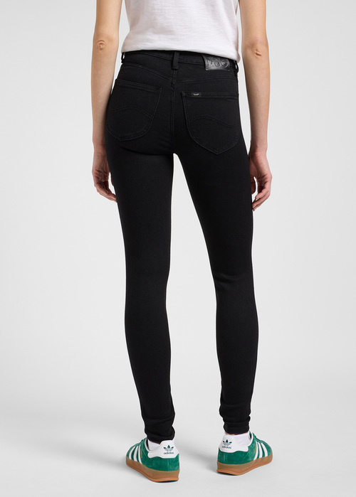Damskie Spodnie Dzinsowe Lee Scarlett High Black - 112365072