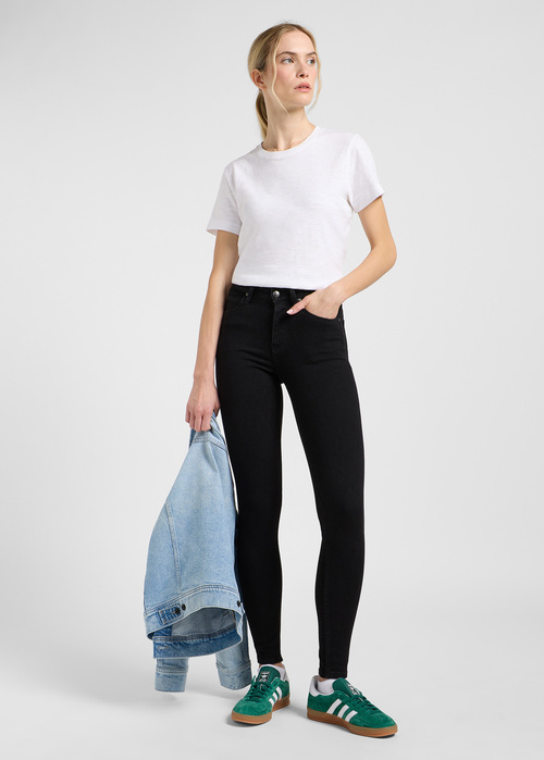 Damskie Spodnie Dzinsowe Lee Scarlett High Black - 112365072