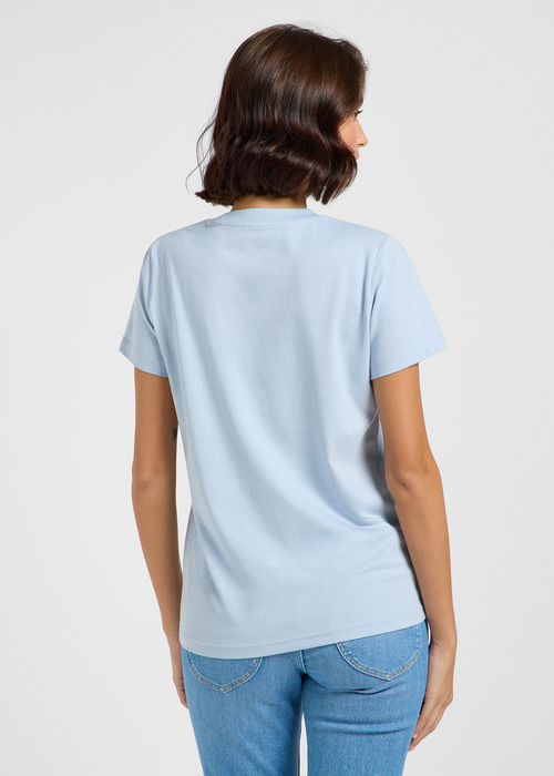 Damski T Shirt Lee Small Logo Tee Shy Blue - 112363417