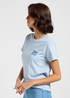 Damski T Shirt Lee Small Logo Tee Shy Blue - 112363417