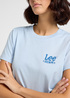 Damski T Shirt Lee Small Logo Tee Shy Blue - 112363417