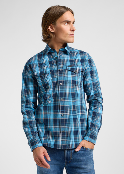 Lee Regular Rivet Shirt Check - Navy Ombre Plaid 112363664 