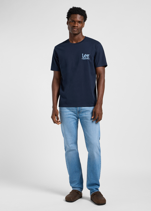 Meski T Shirt Lee Subtle Logo Tee Rivet Navy - 112365456