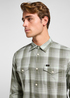 Meska Koszula Materialowe Lee Regular Shirt Olive Groove Ombre Plaid Check - 112363685