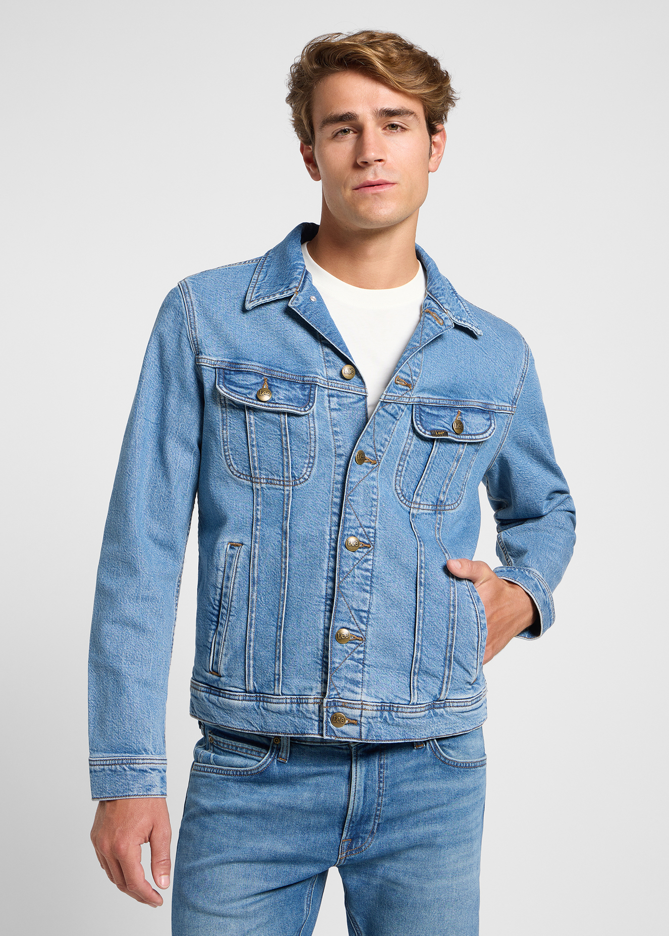 Meska Kurtka Dzinsowa Lee Rider Jacket Waterfalls - 112363663