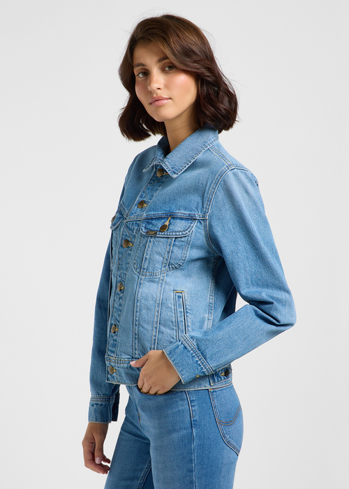 Damska Kurtka Dzinsowa Lee Rider Jacket Blending Out - 112364112