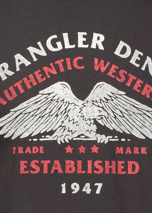 Meski T Shirt Wrangler Americana Tee Faded Black - 112362393