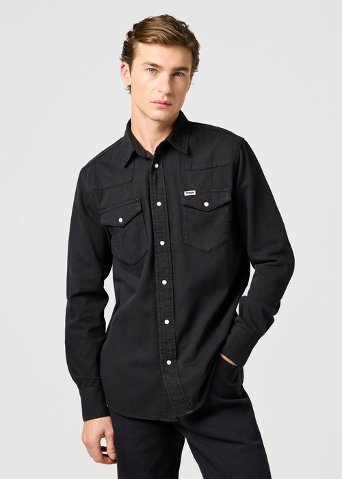 Wrangler Western Shirt - Black Rinse 112362377