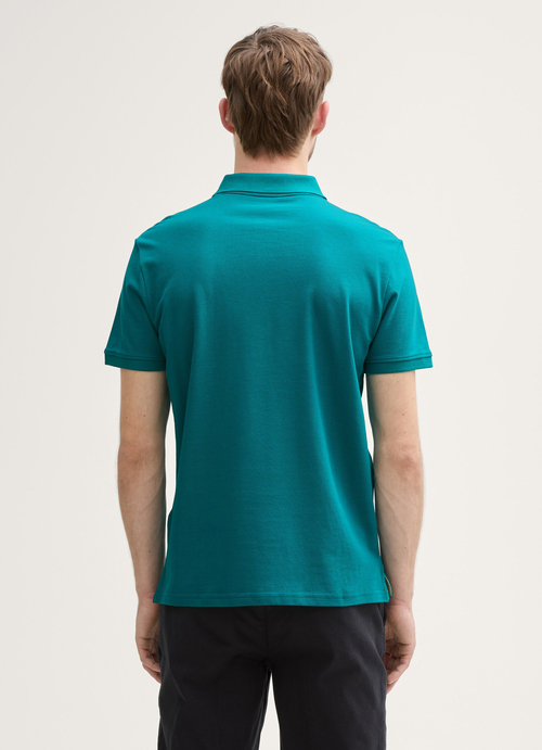 Meska Koszulka Polo Tom Tailor Basic Polo With Contrast Dark Bottle Green - 1031006-11037