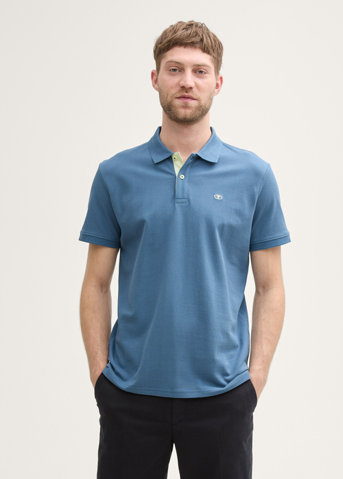 Tom Tailor Basic Polo With Contrast - Mystical Blue 1031006-36985 