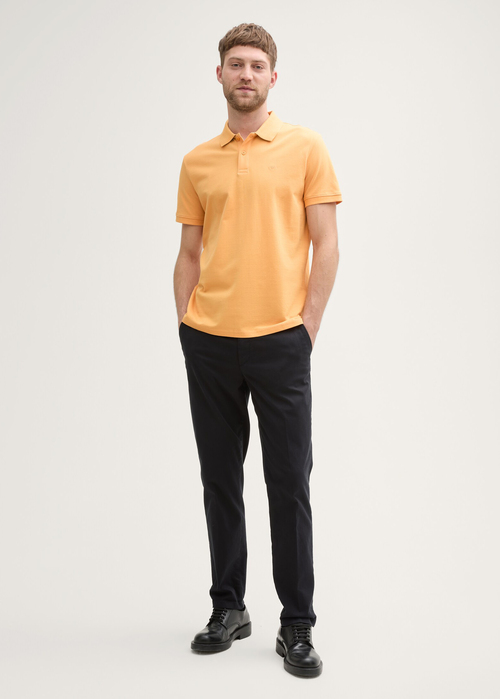 Meska Koszulka Polo Tom Tailor Basic Polo With Contrast Peachy Orange - 1031006-37103