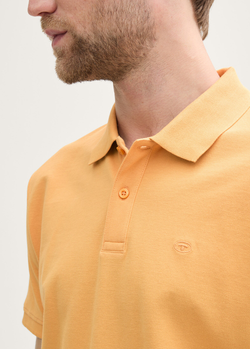 Meska Koszulka Polo Tom Tailor Basic Polo With Contrast Peachy Orange - 1031006-37103