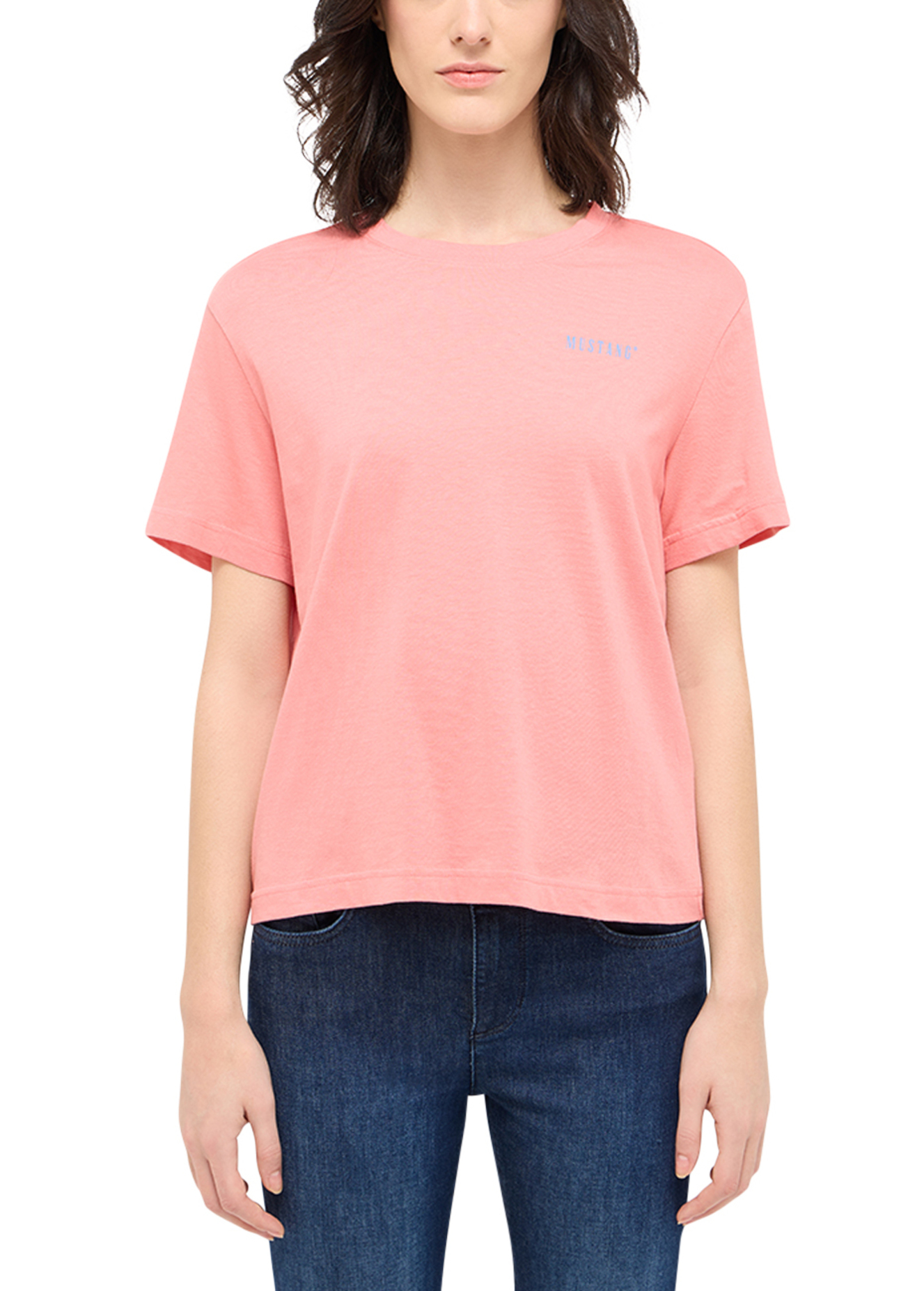 Damski T Shirt Mustang Floris Peach Blossom - 1016145-8143