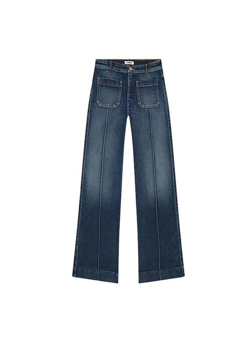Damskie Spodnie Dzinsowe Wrangler Flare Jeans Donna - 112356402