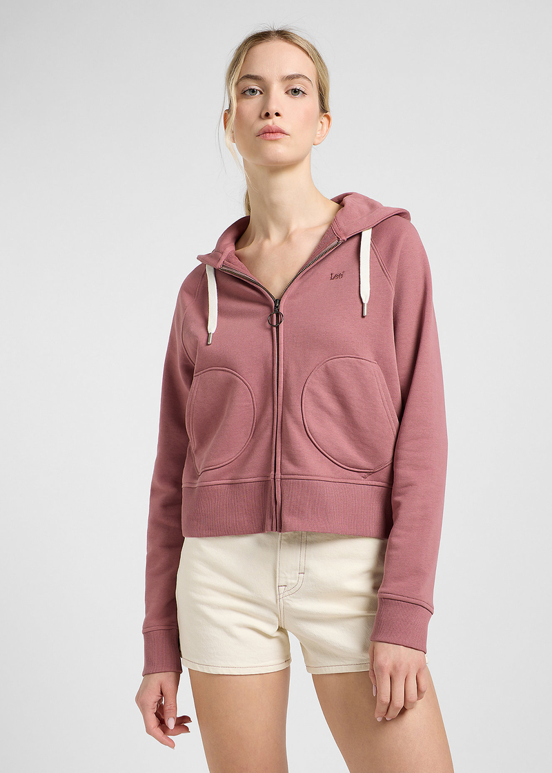 Meska Bluza Lee Zip Through Hoddie Henna - 112363840