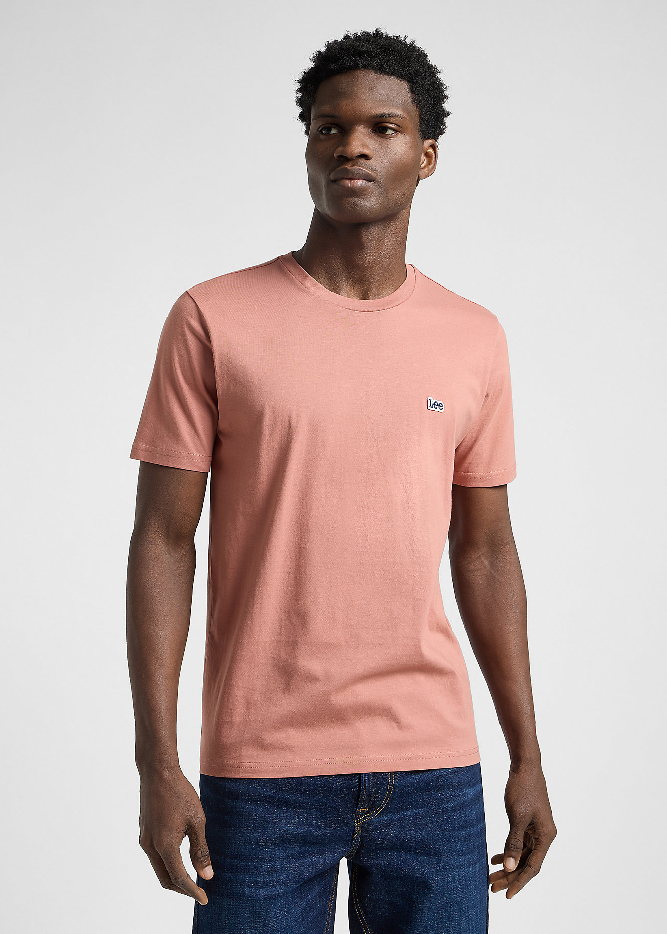 Meski T Shirt Lee Short Sleeve Patch Logo Tee Sepia - 112364539