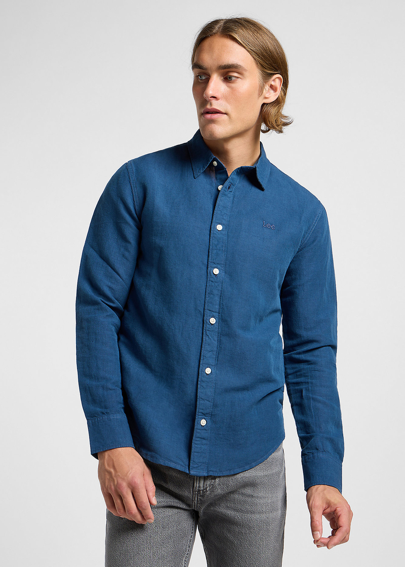 Meska Koszula Materialowe Lee Patch Shirt Orion Blue - 112364107