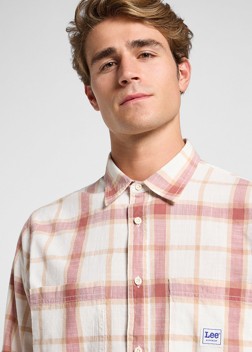 Meska Koszula Materialowe Lee Workswear 20 Shirt Redwood - 112364151