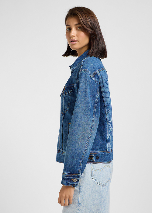 Damska Kurtka Dzinsowa Lee Loose Rider Jacket Tumbling Sky - 112363482