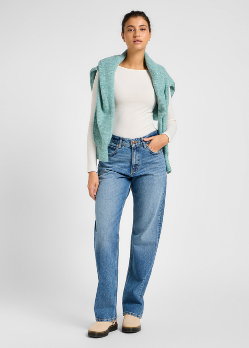 Damskie Spodnie Dzinsowe Lee Rider Classic Eye Spy - 112355261