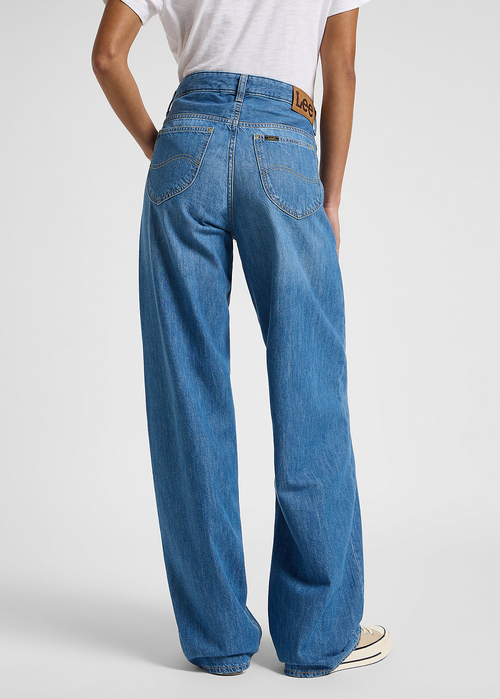 Damskie Spodnie Dzinsowe Lee Rider Loose Quick Take - 112367528