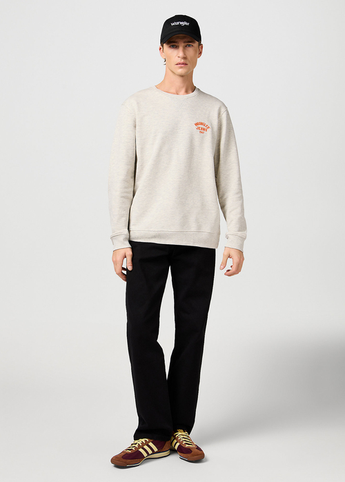 Meska Bluza Wrangler Small Logo Tee Oat Melee - 112364090