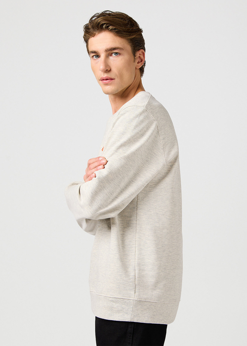 Meska Bluza Wrangler Small Logo Tee Oat Melee - 112364090