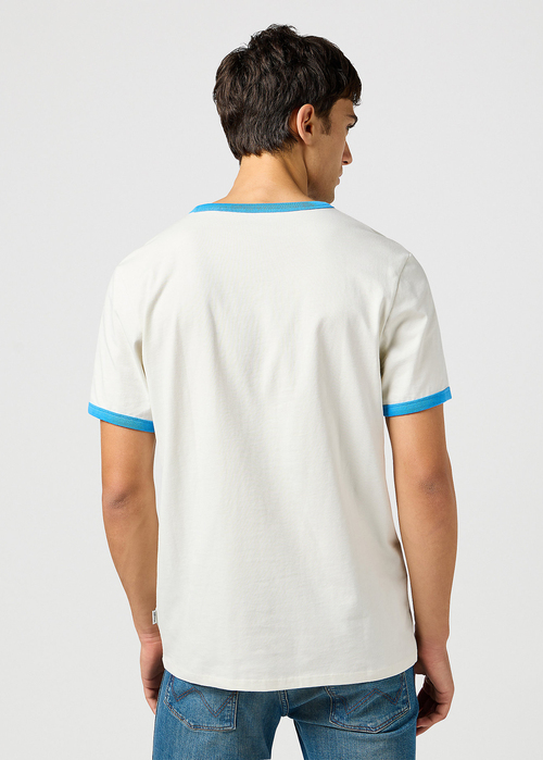 Meski T Shirt Wrangler Ringer Tee Vintage White - 112362280