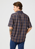 Meska Koszula Materialowe Wrangler Short Sleeve 1 Pocket Shirt Raw Umber Indigo - 112362734