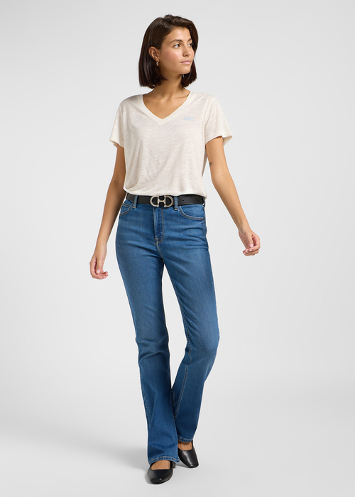 Damskie Spodnie Dzinsowe Lee Breese Boot Call Me Later - 112363443