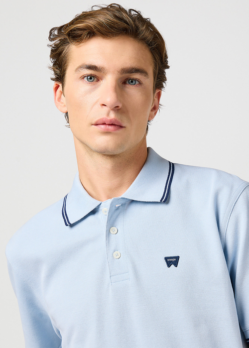 Meska Koszulka Polo Wrangler Polo Shirt Niagara Mist - 112362830