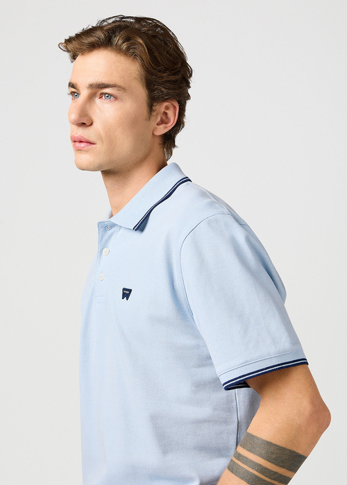 Meska Koszulka Polo Wrangler Polo Shirt Niagara Mist - 112362830