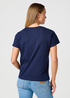 Damski T Shirt Wrangler Drapey V Neck Tee Navy - 112362546
